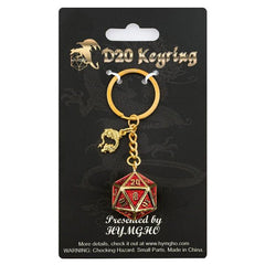 D20 Keychain: Draconis - Gold & Ruby - Starbase 505