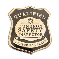 Dungeon Safety Inspector Enamel Pin - Starbase 505