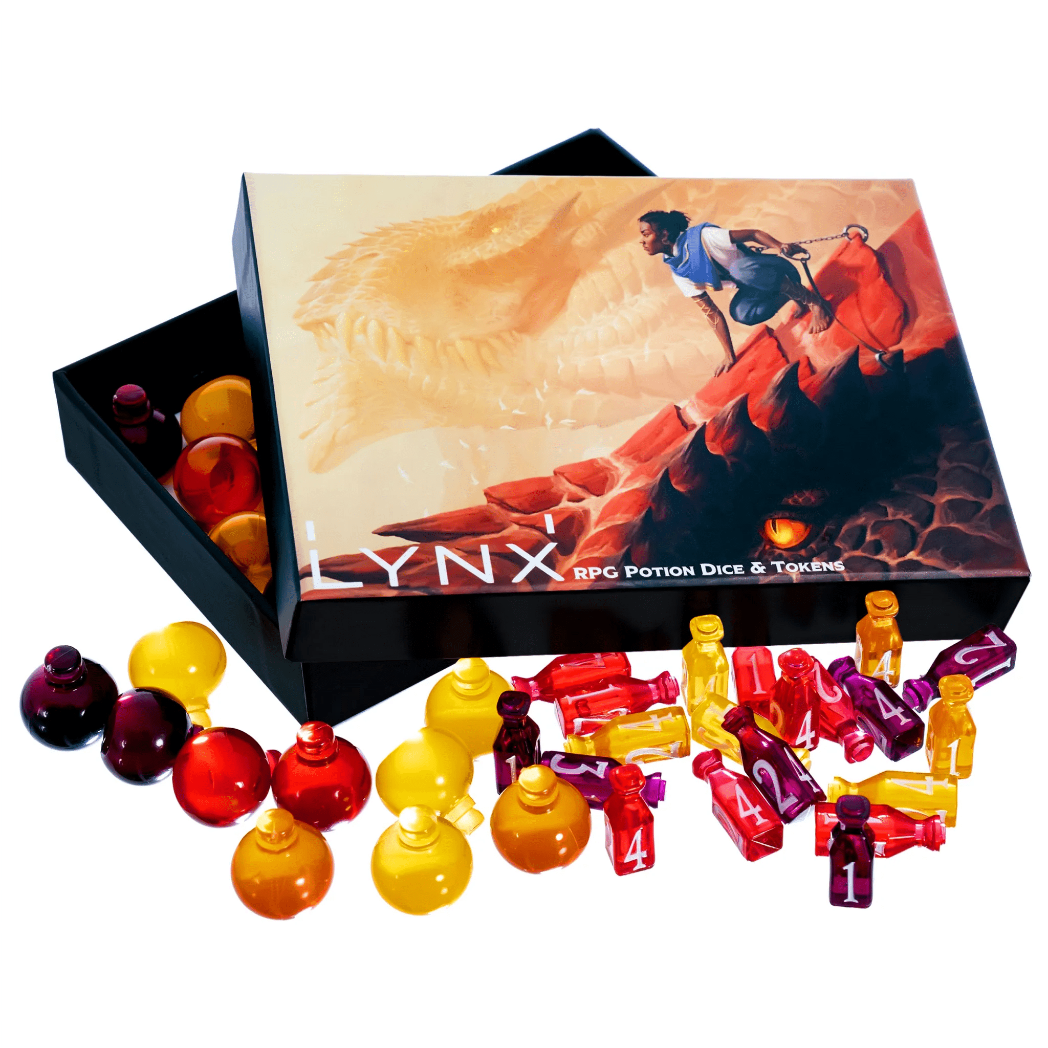 Healing Potion Markers & Dice - Set of 24 Dice & 15 Potions Tokens - Starbase 505