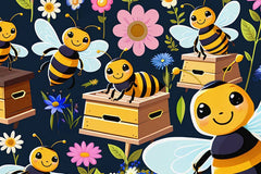 Honey Bees Mini Jigsaw Puzzle - Starbase 505