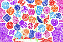 Puzzle Packs - Gregg Visintainer - Flower Doodles - Starbase 505