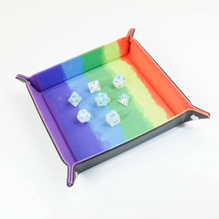 Velvet Folding Dice Tray with Leather Backing - Starbase 505