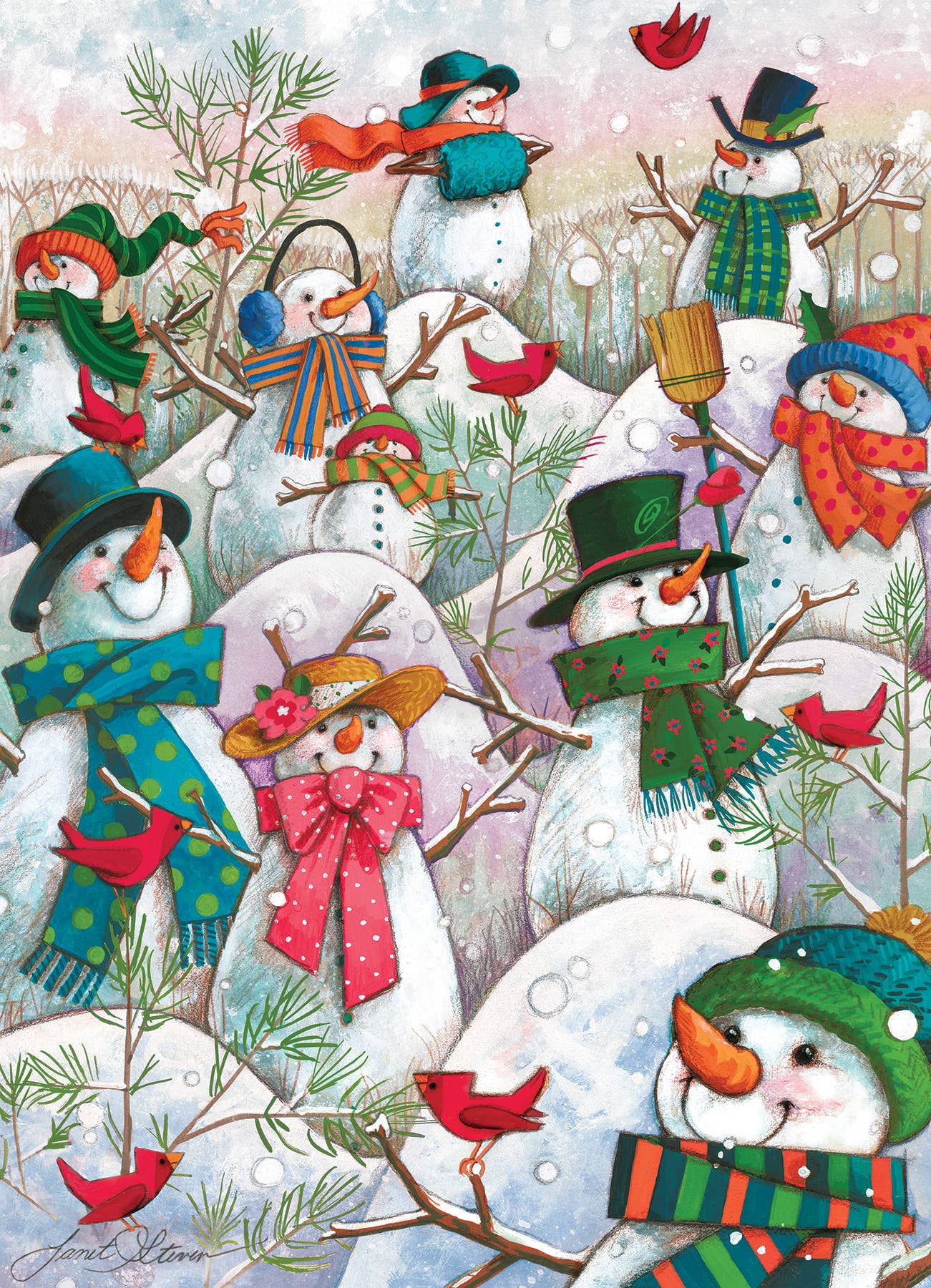 Hill of a Lot of Snowmen 500pc Puzzle - Starbase 505